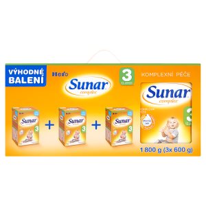 Sunar Complex 3 sušená mléčná výživa pro malé děti 3 x 600g ROSSMANN