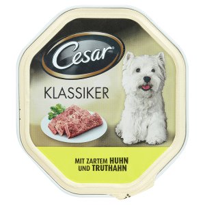 Cesar Krůtí a kuřecí maso kompletní krmivo pro dospělé psy 150g