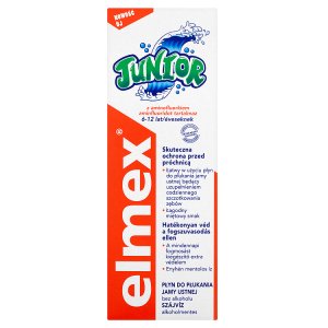 Elmex Junior Ústní voda bez alkoholu s aminfluoridem 6-12 let 400ml Albert