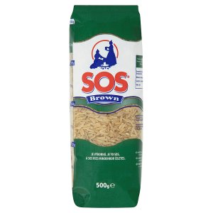 SOS Brown Rýže dlouhozrná parboiled pololoupaná 500g