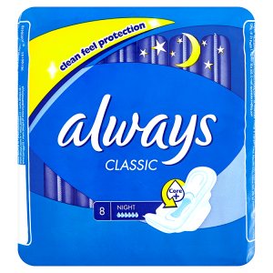 Always Classic Night hygienické vložky 8 ks