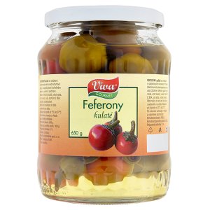 Viva Gourmet Feferony kulaté se stopkami 650g