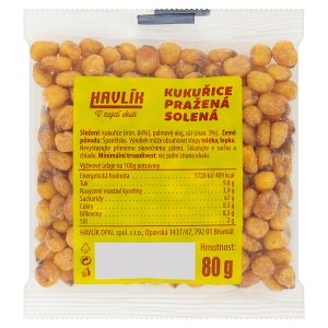 Havlík Kukuřice pražená solená 80g