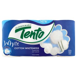 Tento White cotton whiteness toaletní papír 8 rolí Tamda Foods