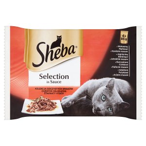 Sheba Selection in Sauce Šťavnatý výběr kompletní krmivo pro dospělé kočky 4 x 85g