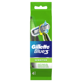 Gillette Blue3 Sensitive Pánský Jednorázový Holicí Strojek - 4 ks Ratio