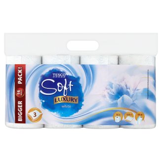 Tesco Luxury Toaletní papír 16 rolí, vybrané druhy Tesco