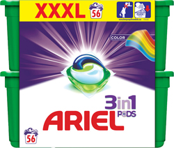Ariel gelové kapsle 56 dávek, vybrané druhy Teta drogerie
