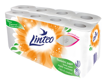 Linteo toaletní papír 16 ks 3-vrstvý Albert