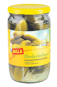 Billa okurky sterilované