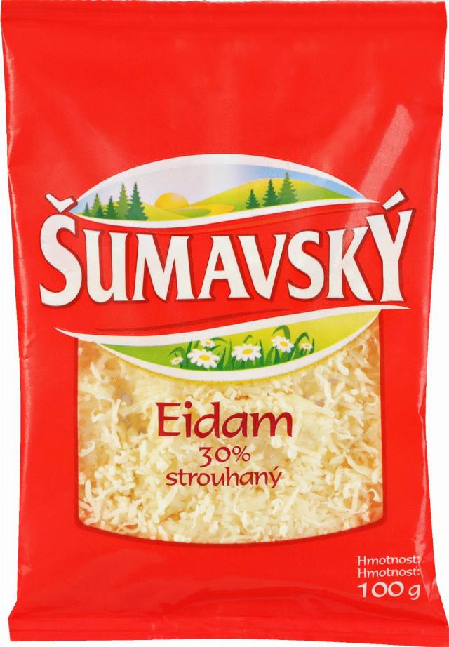 Šumavský Eidam polotvrdý strouhaný