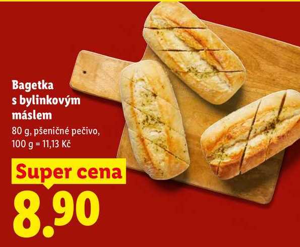 Bagetka s bylinkovým máslem, 80 g