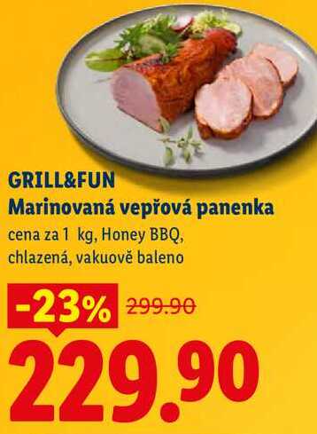 GRILL&FUN Marinovaná vepřová panenka, cena za 1 kg