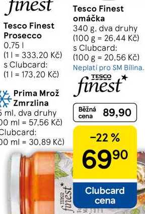 Tesco Finest omáčka, 340 g. dva druhy