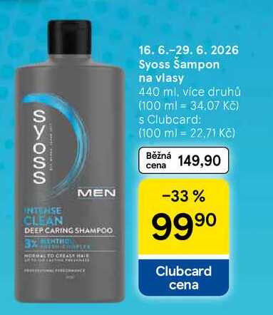 Syoss Šampon na vlasy, 440 ml Tesco