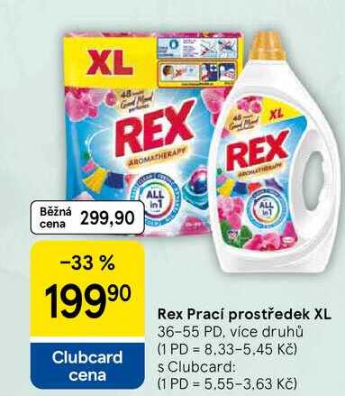 Rex Prací prostředek XL, 36-55 PD, více druhů Tesco
