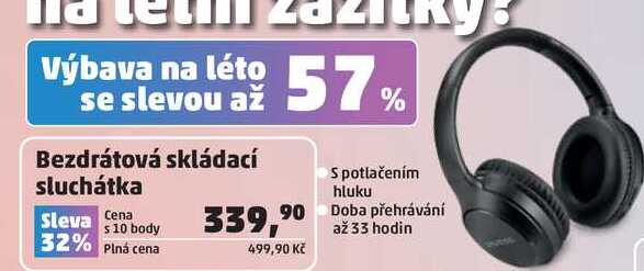 Bezdrátová skládací sluchátka, S potlačením hluku