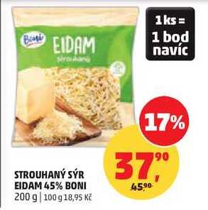 STROUHANÝ SÝR EIDAM 45% BONI, 200 g