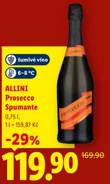 ALLINI Prosecco Spumante, 0,75 1