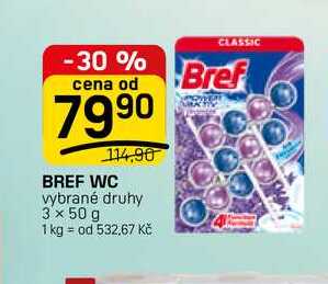 BREF WC vybrané druhy 3 x 50 g