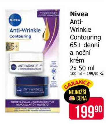 Nivea Anti- Wrinkle Contouring 65+ denní a noční krém 2x 50 ml