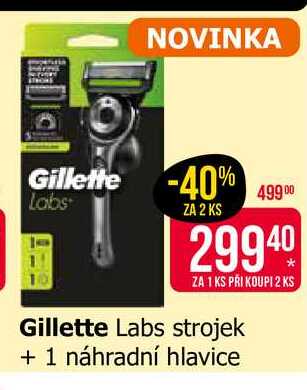 Gillette Labs strojek +1 náhradní hlavice Teta drogerie