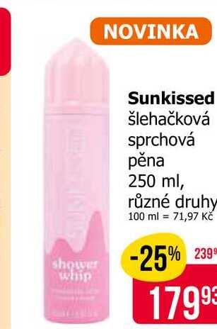 Sunkissed šlehačková sprchová pěna 250 ml, různé druhy Teta drogerie