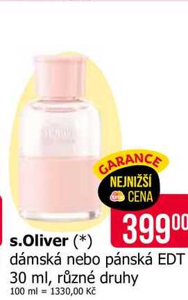 S.Oliver dámská nebo pánská EDT 30 ml, různé druhy Teta drogerie