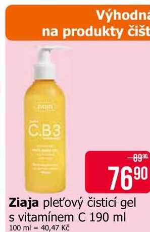 Ziaja pleťový čisticí gel s vitamínem C 190 ml
