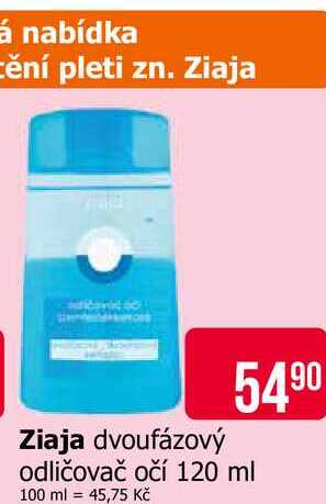 Ziaja dvoufázový odličovač očí 120 ml Teta drogerie