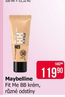 Maybelline Fit Me BB krém, různé odstíny Teta drogerie
