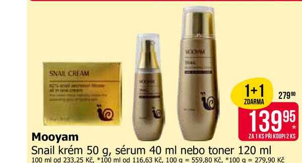 Snail krém 50 g, sérum 40 ml Teta drogerie
