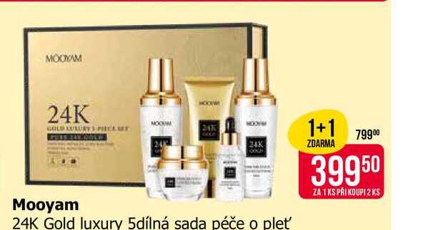 MOOYAM 24K Gold luxury 5dílná sada péče o pleť' Teta drogerie