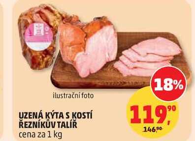 UZENÁ KÝTA S KOSTÍ ŘEZNÍKŮV TALÍŘ, 1 kg