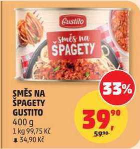 SMĚS NA ŠPAGETY GUSTITO, 400 g 