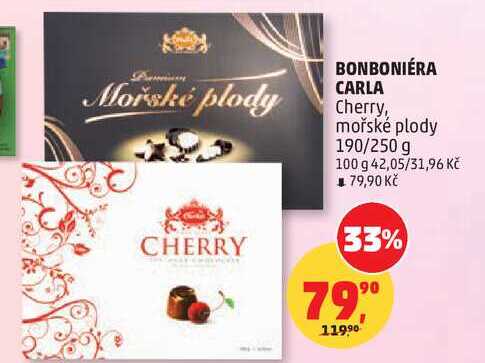 BONBONIÉRA CARLA Cherry, 190/250 g
