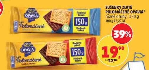 OPAVIA ZLATÉ POLOMÁČENÉ různé druhy, 150 g