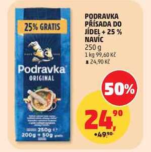 PODRAVKA PŘÍSADA DO JÍDEL + 25% NAVÍC, 250 g