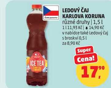LEDOVÝ ČAJ KARLOVA KORUNA různé druhy, 1,5 l 