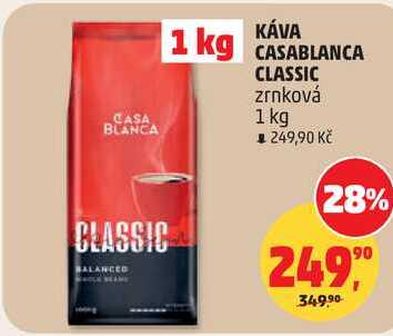 CASA BLANCA CLASSIC KÁVA, 1 kg  v akci
