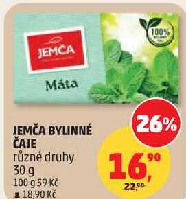 Jemča bylinný čaj, vybrané druhy 30g