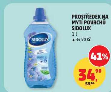 PROSTŘEDEK NA MYTÍ POVRCHŮ SIDOLUX, 1 l