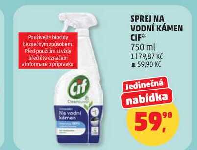 SPREJ NA VODNÍ KÁMEN CIF, 750 ml Penny Market