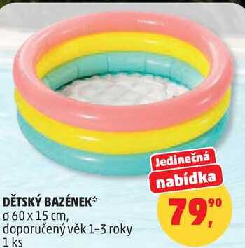 DĚTSKÝ BAZÉNEK, průměr 60 x 15 cm