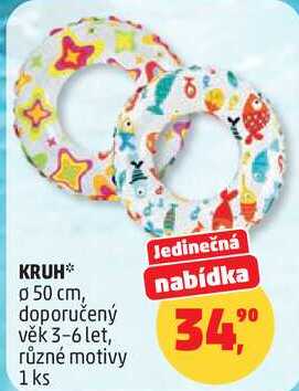 KRUH, průměr 50 cm, doporučený věk 3-6 let, různé motivy, 1 ks Penny Market