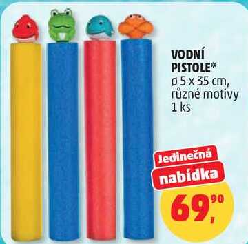 VODNÍ PISTOLE 5 x 35 cm, různé motivy, 1 ks Penny Market