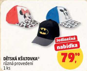 DĚTSKÁ KŠILTOVKA různá provedení, 1 ks Penny Market