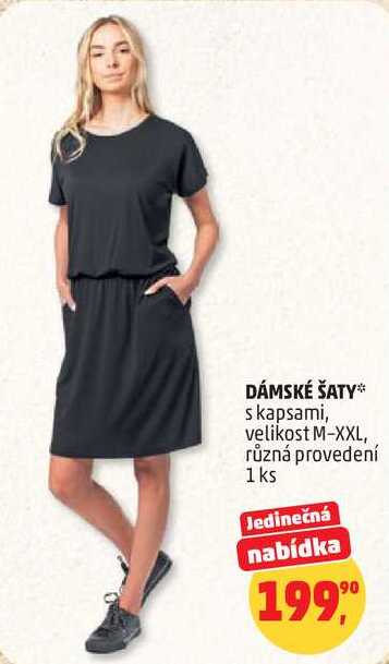 DÁMSKÉ ŠATY skapsami, velikost M-XXL, různá provedení, 1 ks  