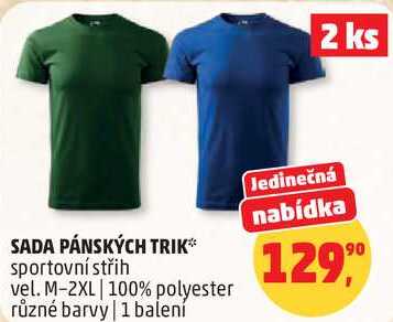 SADA PÁNSKÝCH TRIK sportovní střih vel., M-2XL