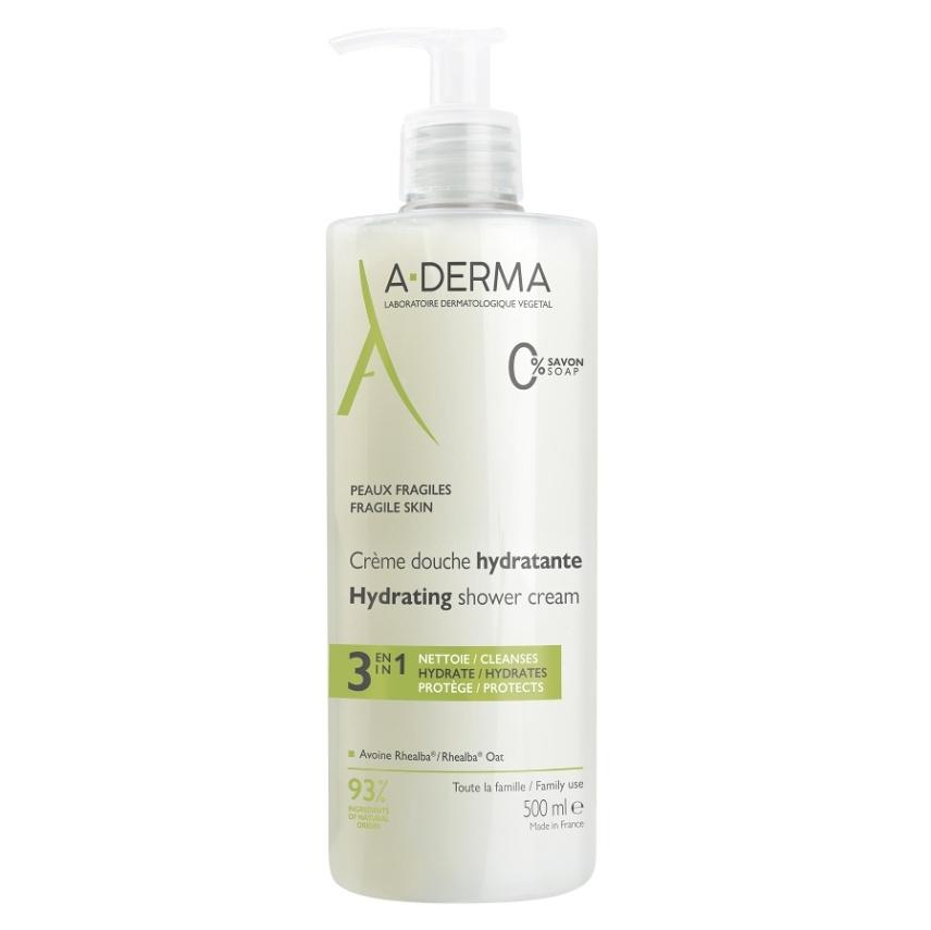 A-derma Hydratační sprchový krém 500ml Lékárna LEMON